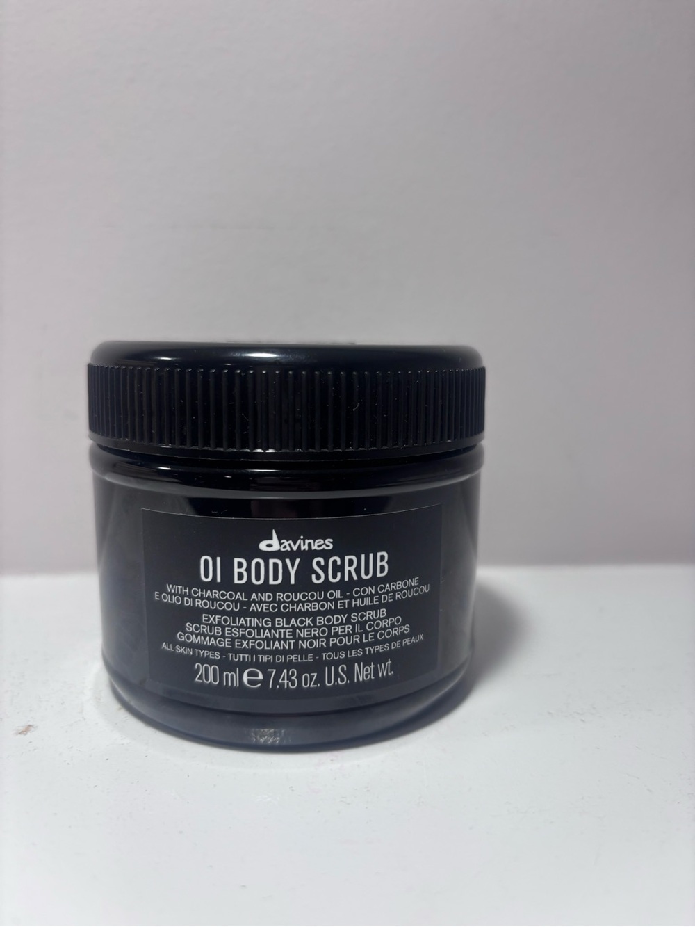 Davines OI Body Scrub 7.43 oz Charcoal New